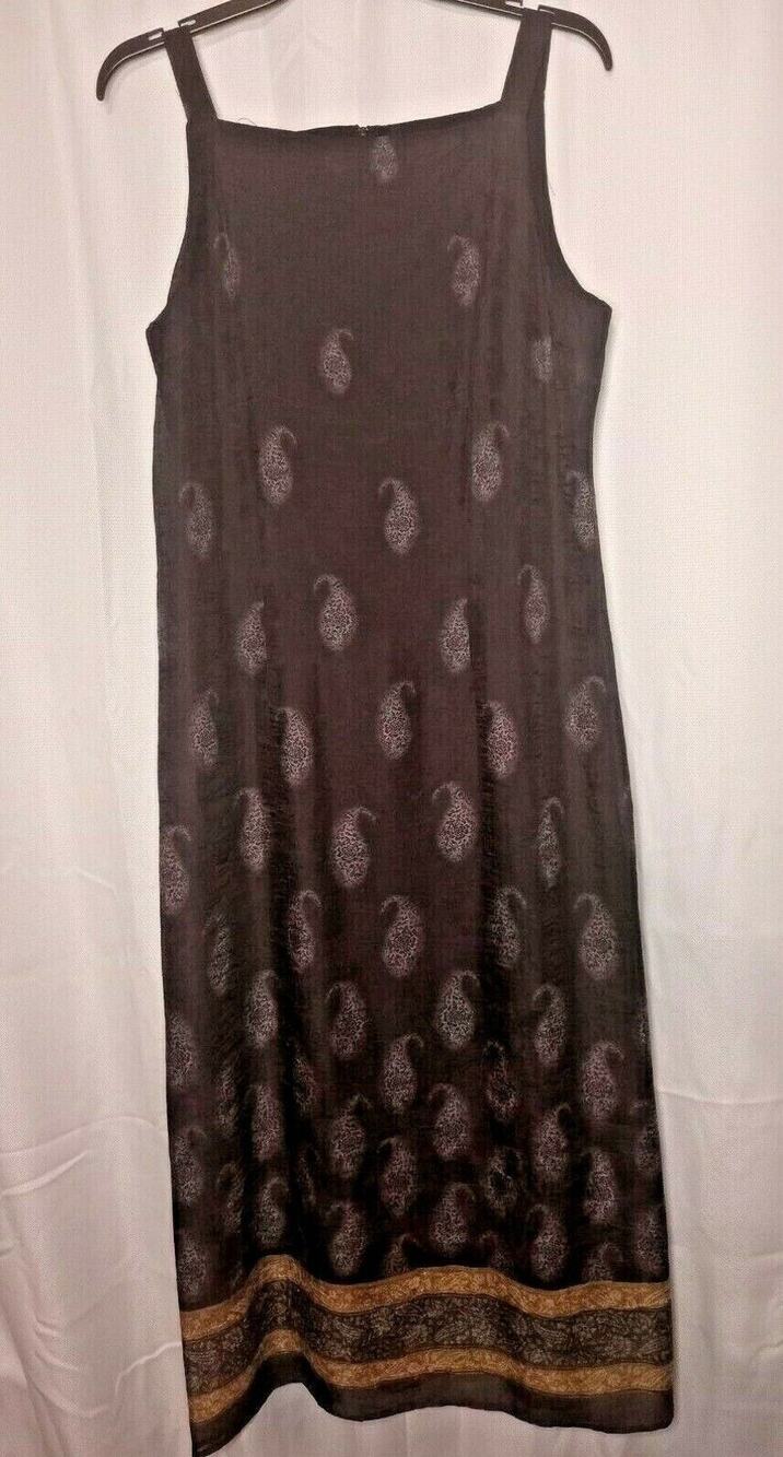 Helene Blake Black with Paisley Print Dress Size 11/12